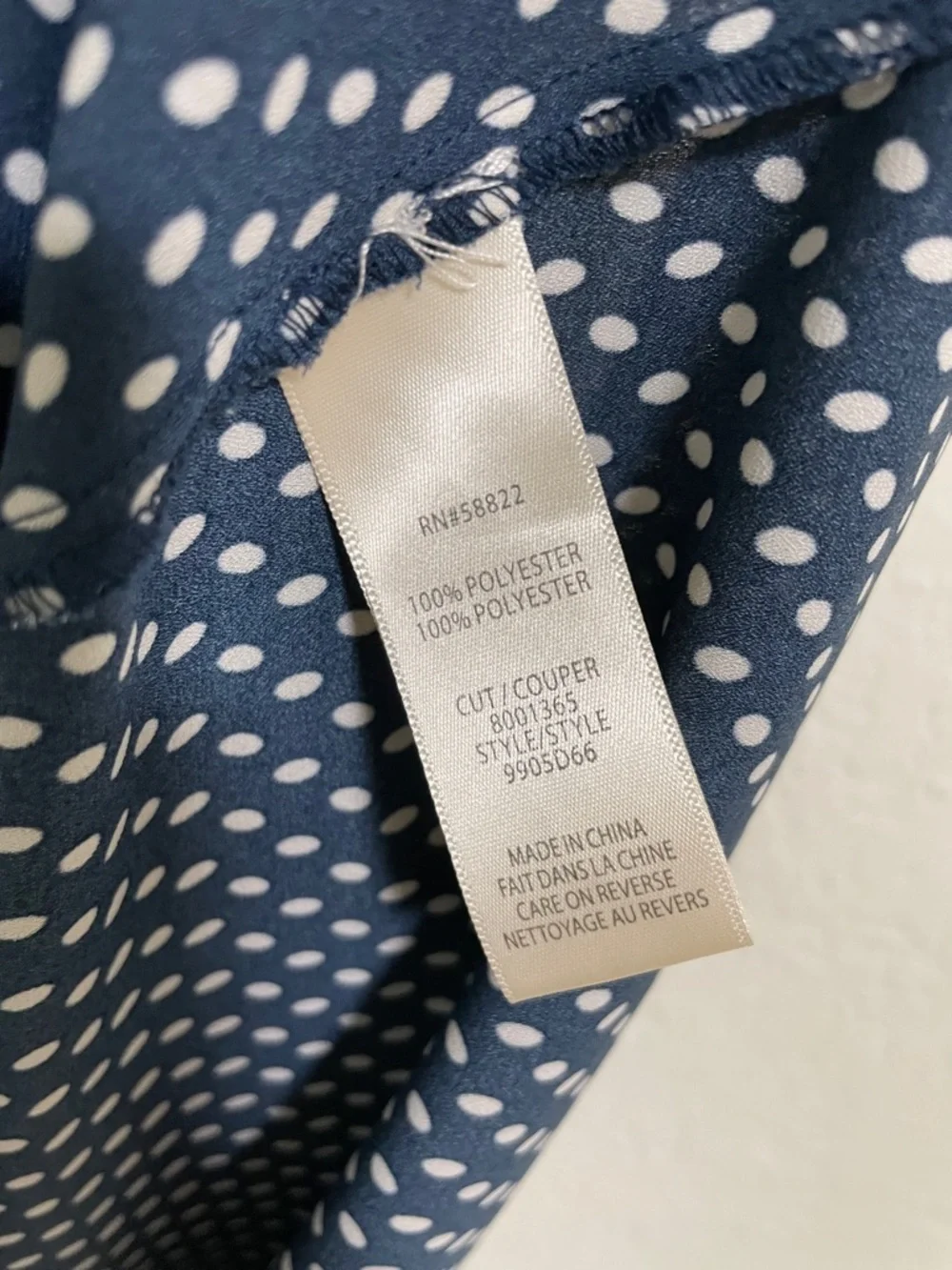 Max Studio Navy and White Polka Dot Midi Dress - Picture 3 of 9
